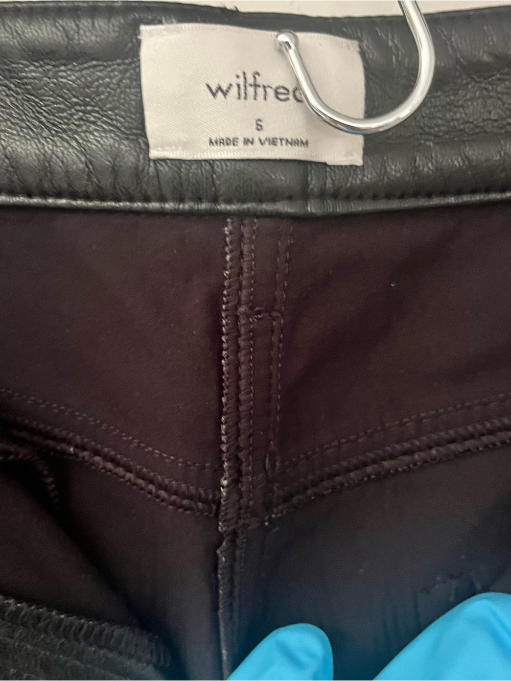 Aritzia Wilfred Melina Vegan Leather Pants Black Size 6 - Picture 7 of 16